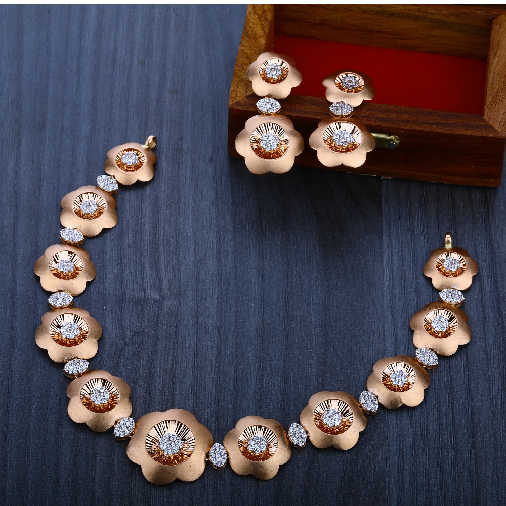 18kt Rose Gold  Women's Necklace set  RN07