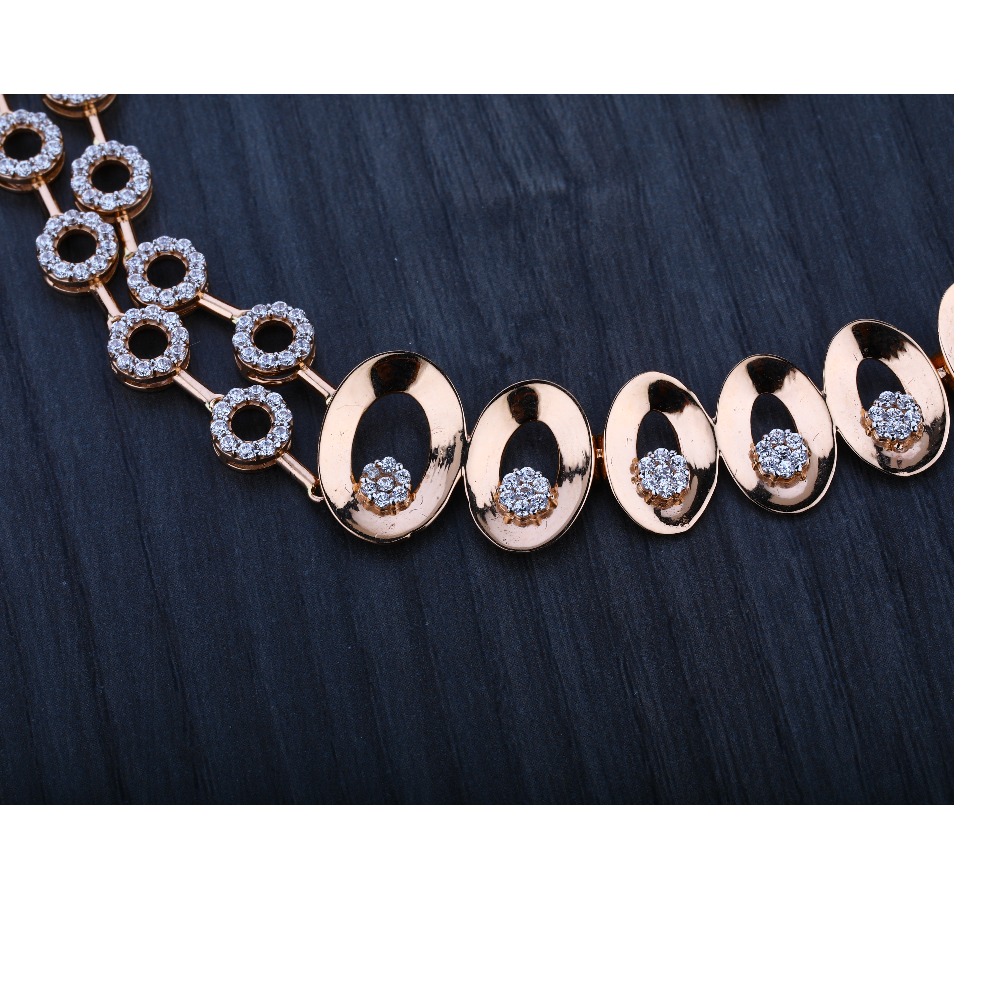 750 Rose Gold Classic Necklace Set RN02 - Image 3