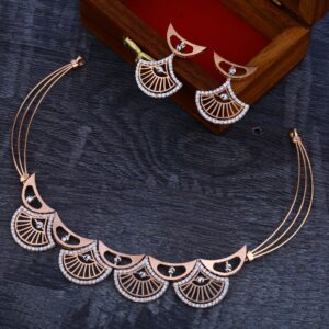 750 Hallmark  Rose Gold  Women's Necklace Set RN64