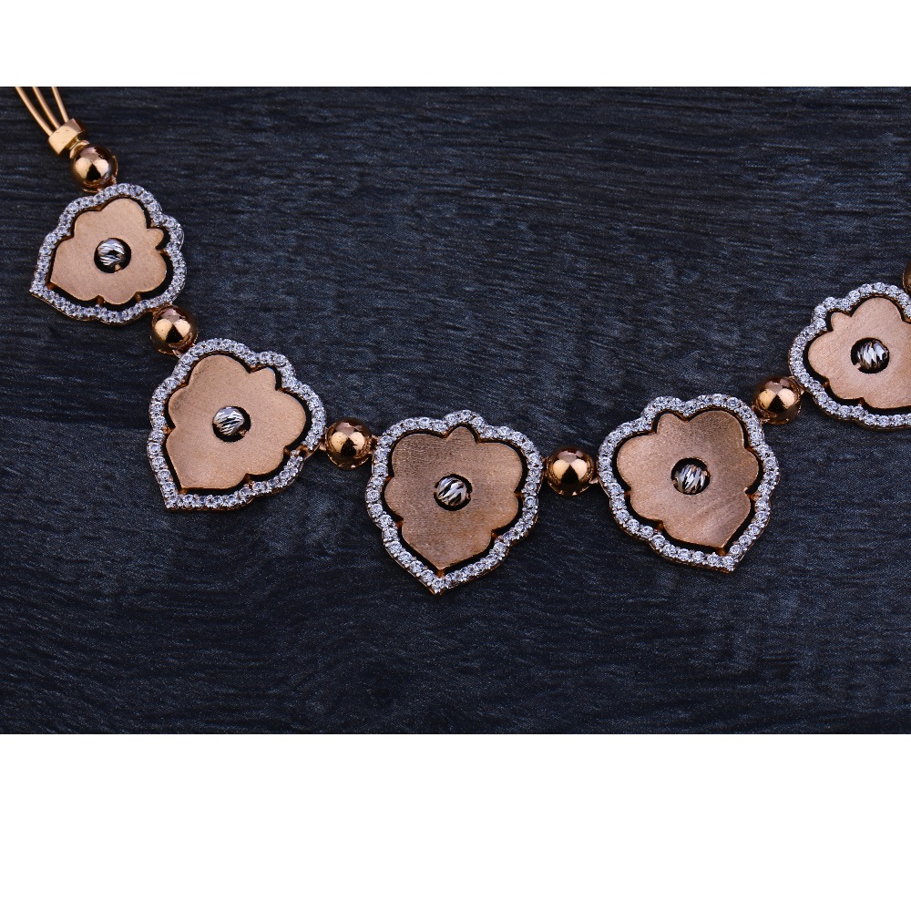 750 Exclusive Rose Gold Necklace Set RN60 - Image 3