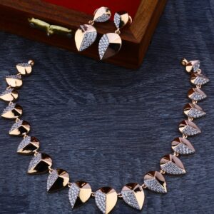 18ct   Rose Gold Hallmark  Stylish  Necklace Set RN70