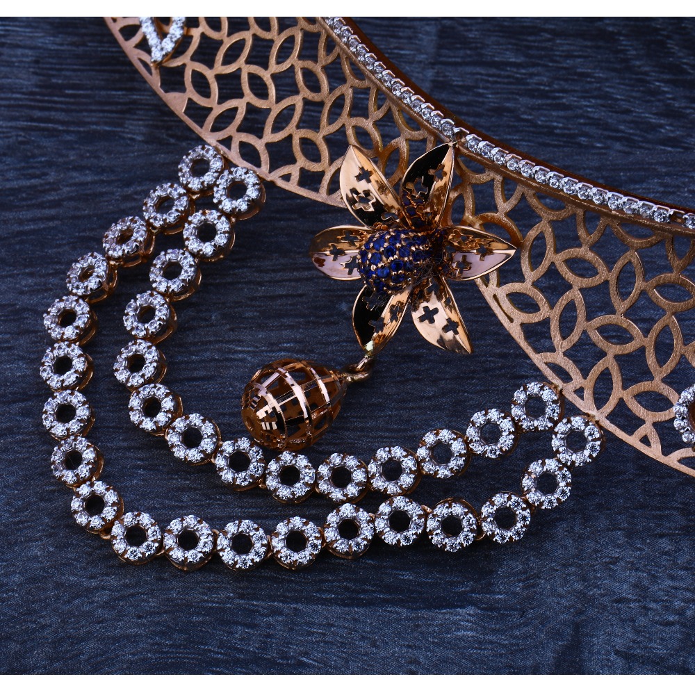 18ct rose gold fancy necklace set RN33 - Image 3