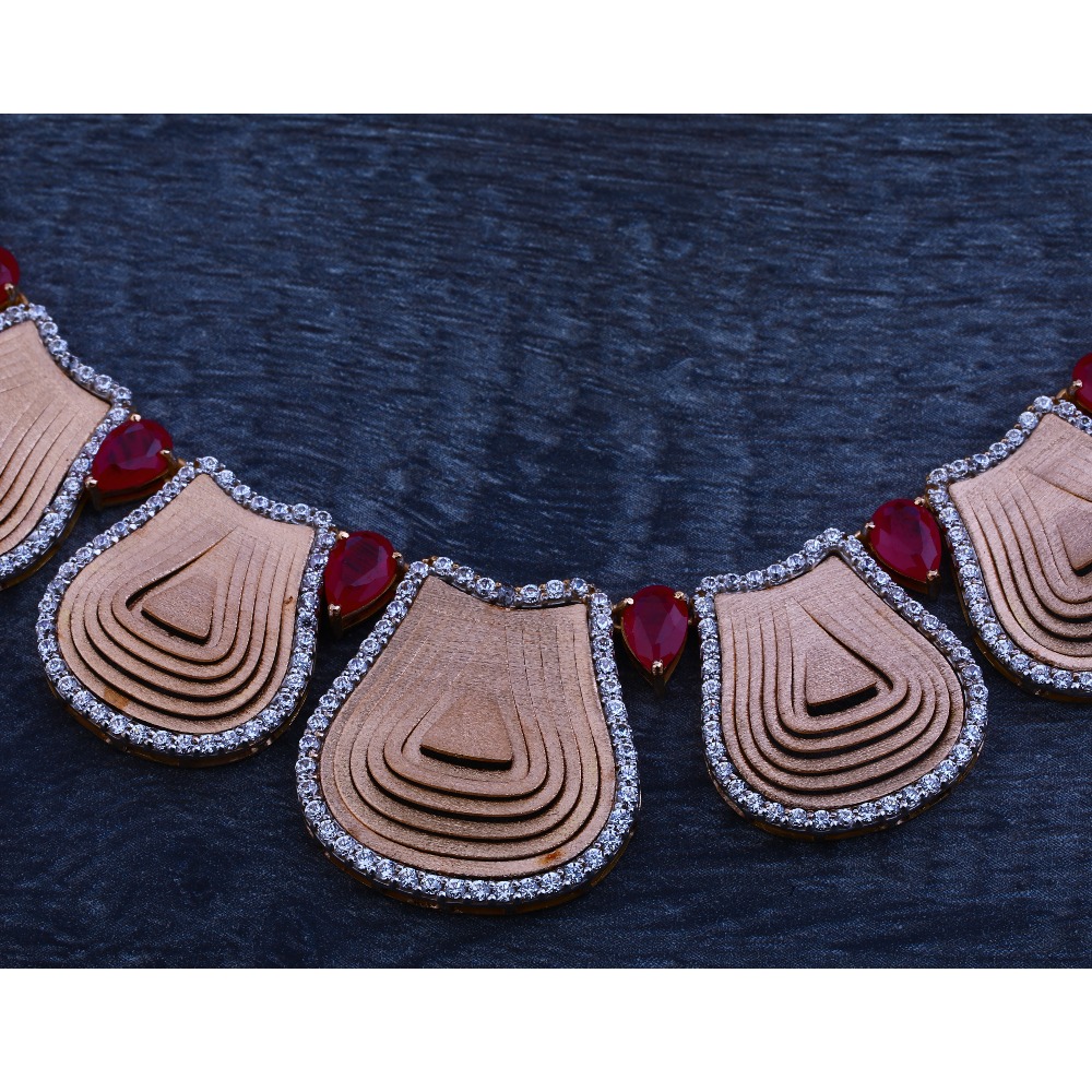18ct rose gold designer necklace set RN31 - Image 3