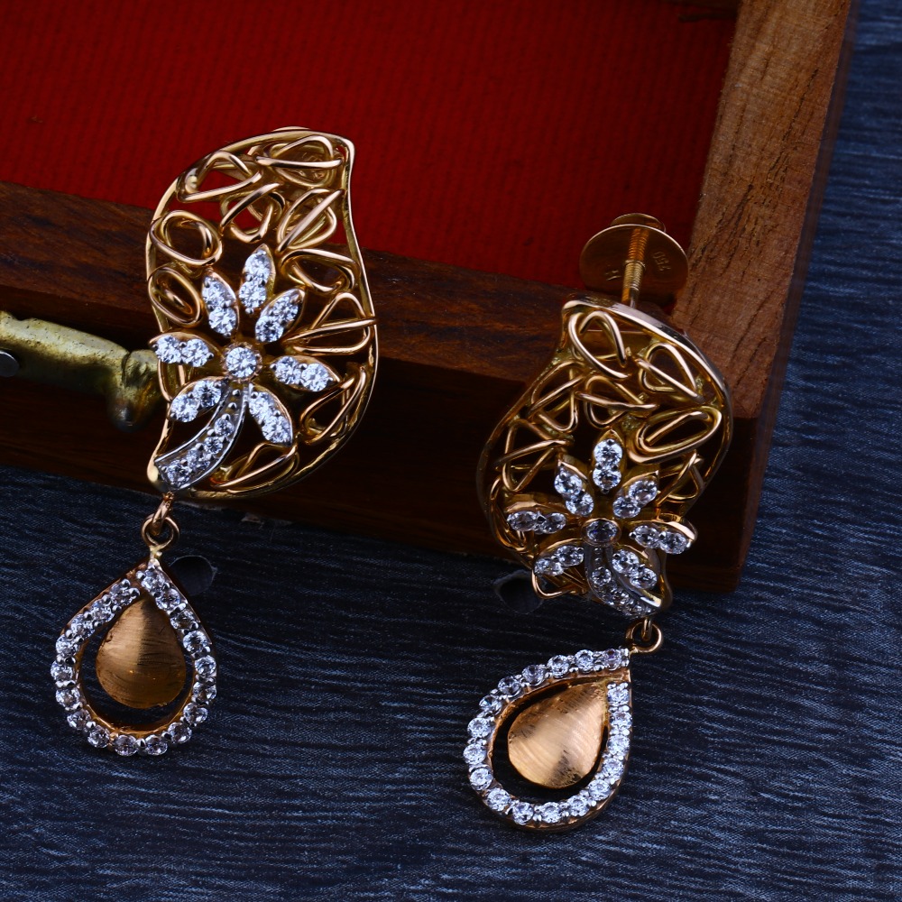 750 rose gold fancy women's hallmark necklace set RN28 - Image 3