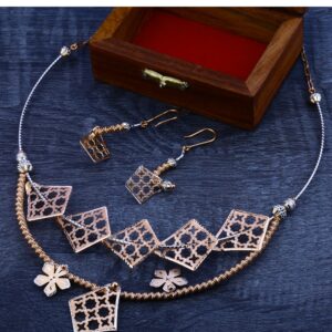 750  rose gold exclusive women's hallmark  necklace set  RN27
