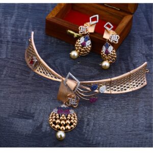 18ct  Rose Gold Women's  Classic   Necklace Set RN55