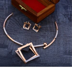 18ct  Rose Gold Fancy  Necklace Set RN51