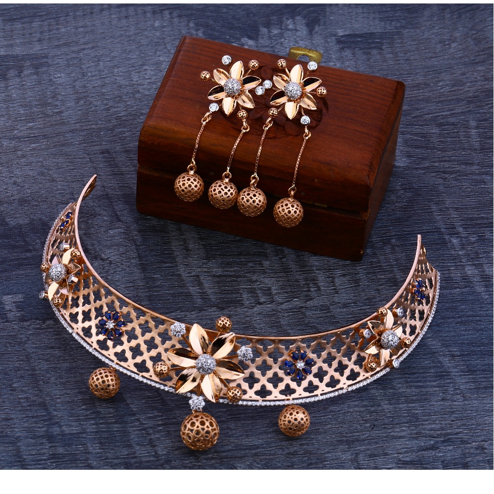 18ct  Rose Gold  Hallmark  Necklace Set RN37