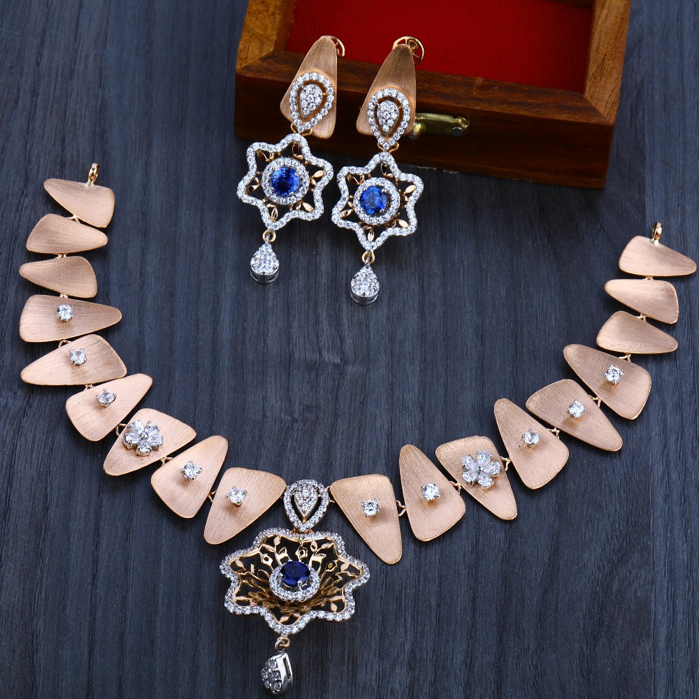 18ct  Rose Gold Designer  Hallmark   Necklace Set RN15