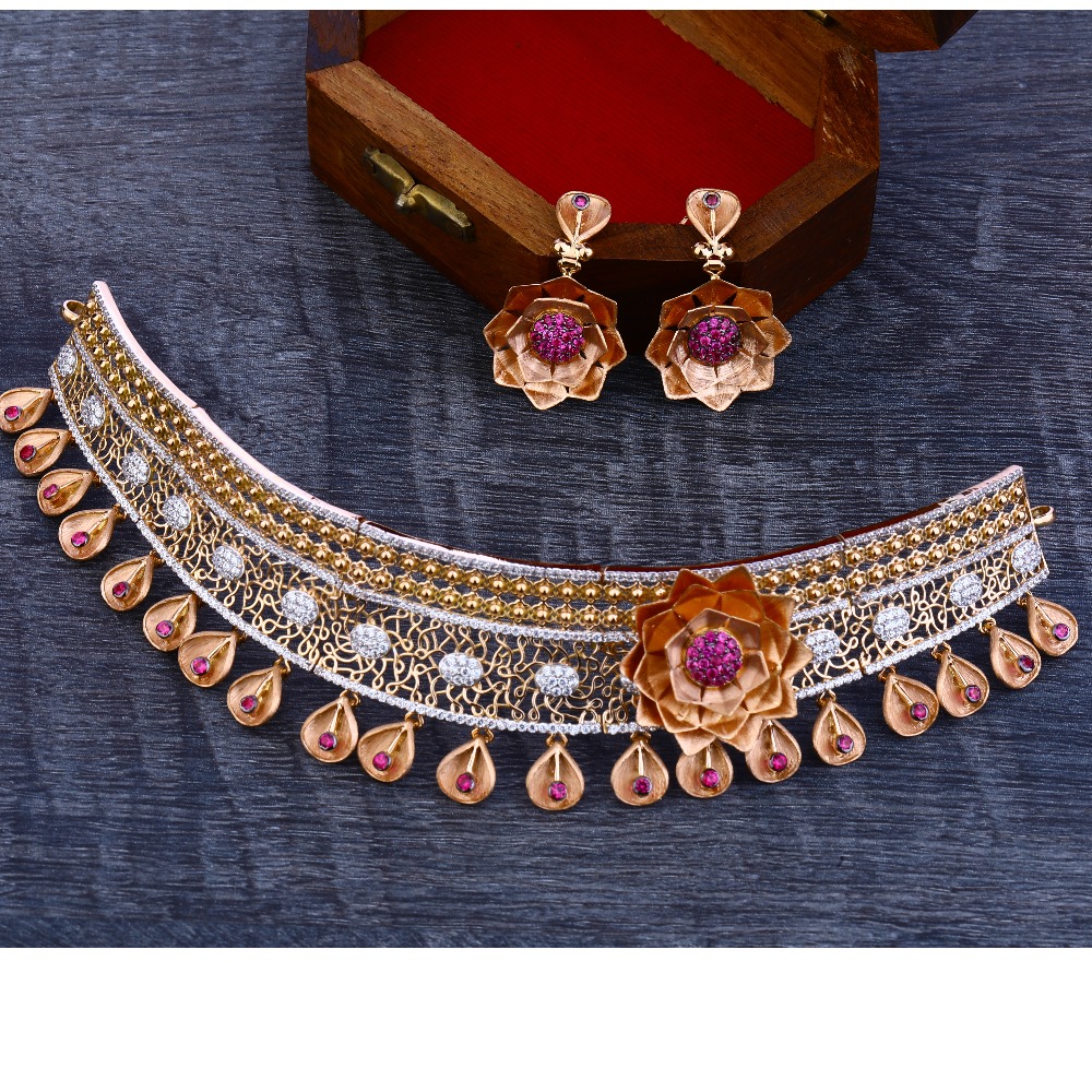 750 Rose Gold Exclusive Hallmark   Necklace Set RN46