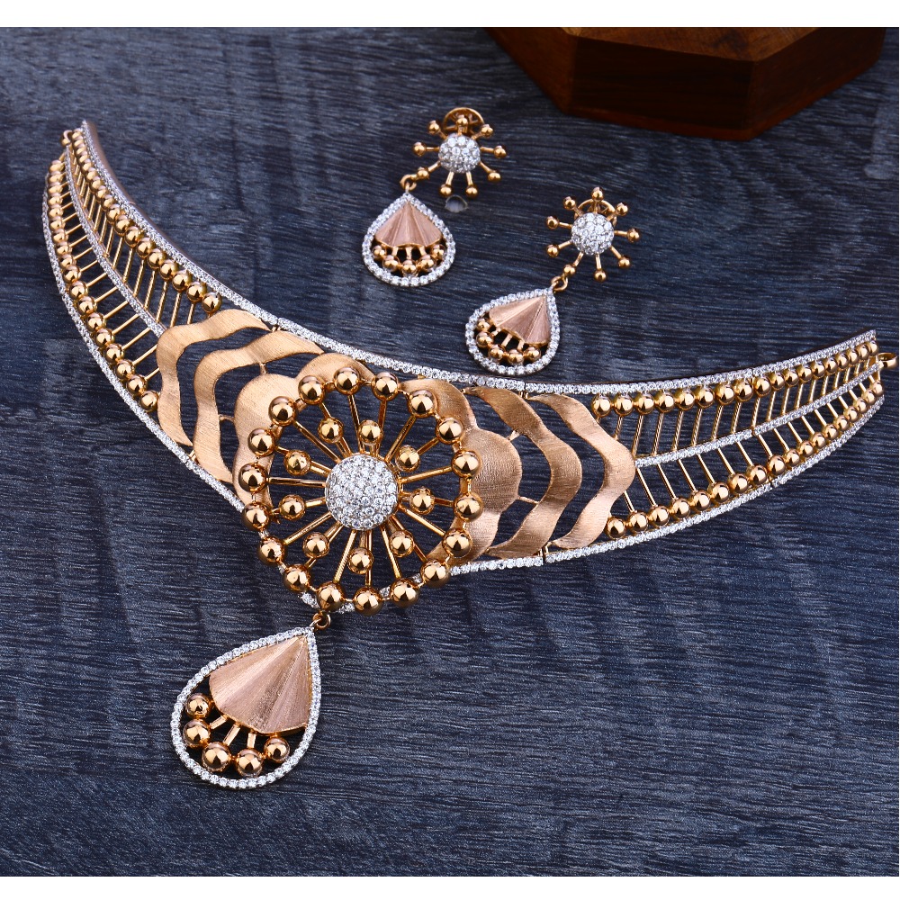 750 Rose Gold Classic  Hallmark   Necklace Set RN44