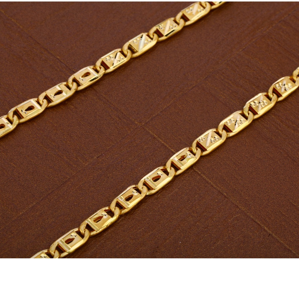 Mens Gold 22K Nawabi Chain-MNC25 - Image 3