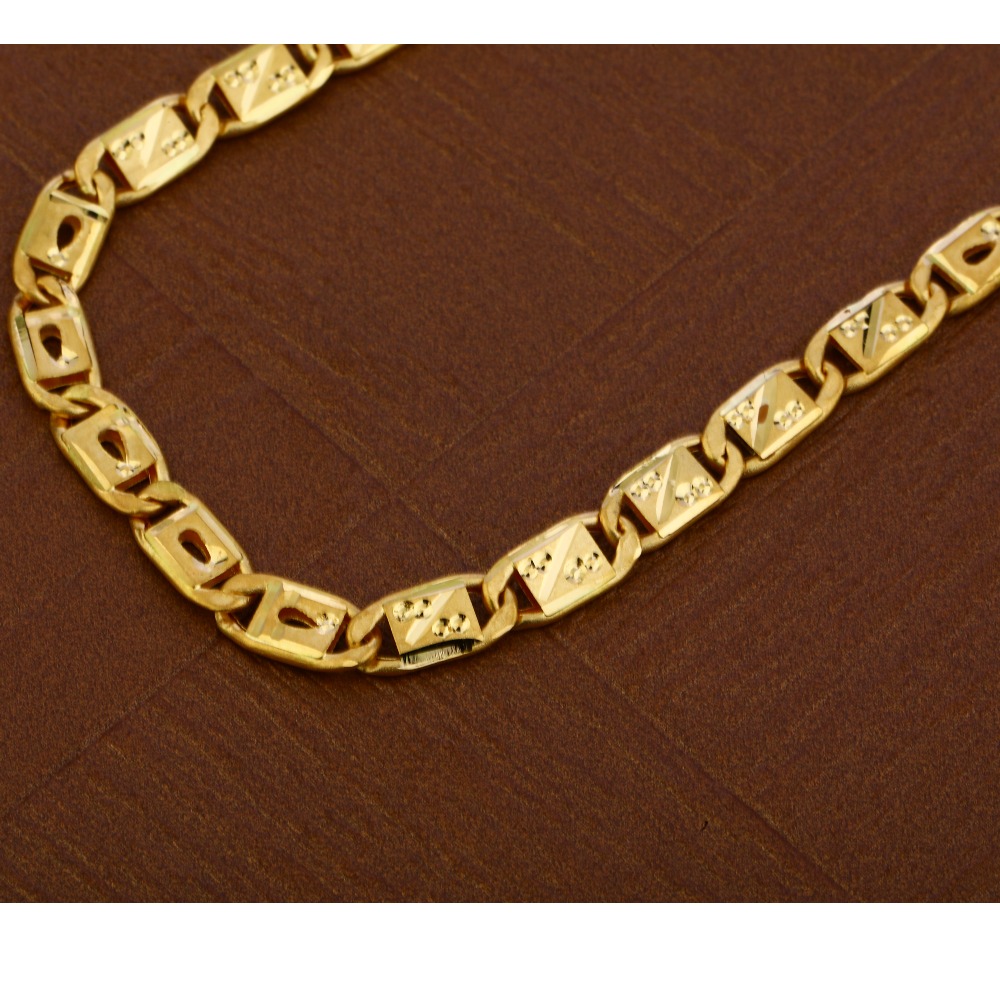 Mens Gold 22K Nawabi Chain-MNC25 - Image 2
