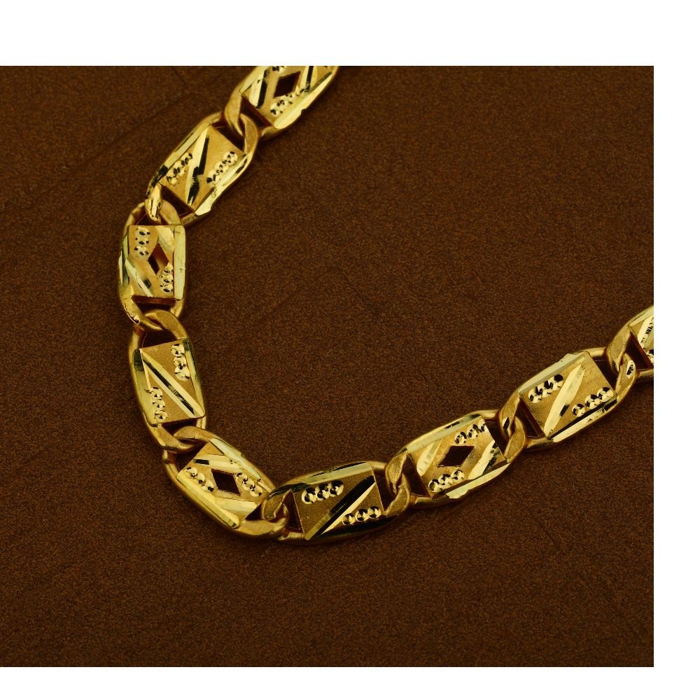 Nawabi 22K Plain Gold Mens Chain-MNC10 - Image 3