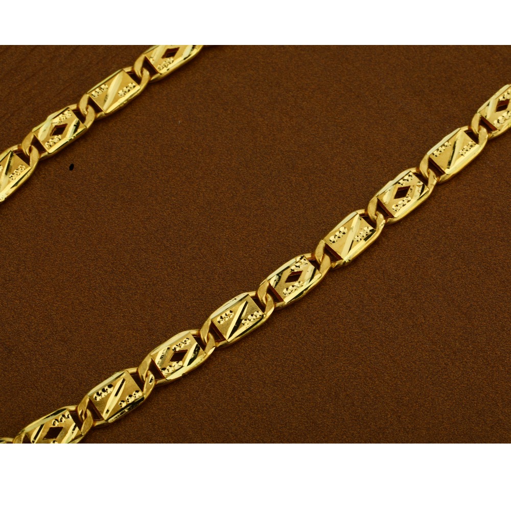Nawabi 22K Plain Gold Mens Chain-MNC10 - Image 2