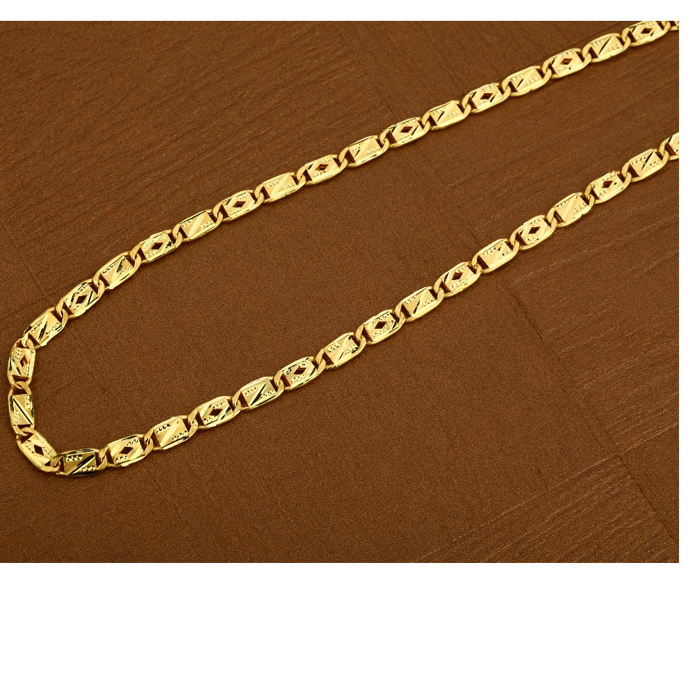 Nawabi 22K Plain Gold Mens Chain-MNC10