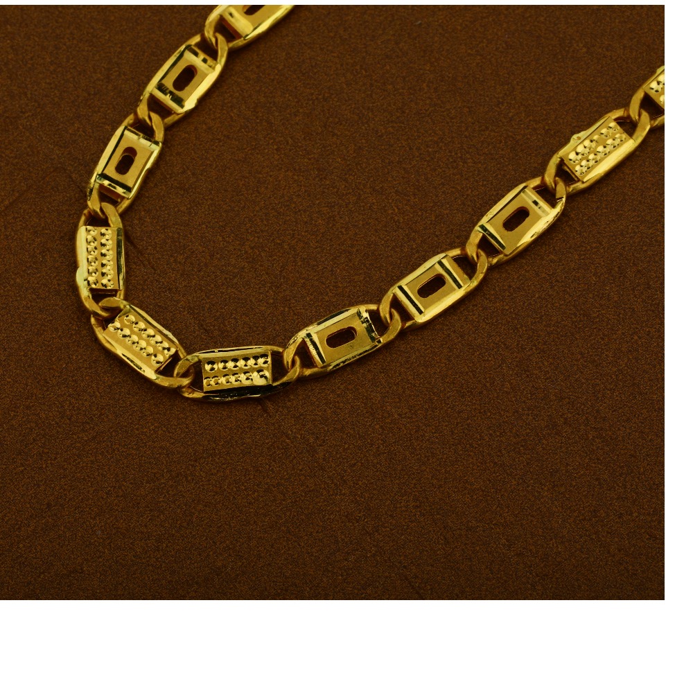 Mens Plain Gold 916 Nawabi Chain-MNC08 - Image 3
