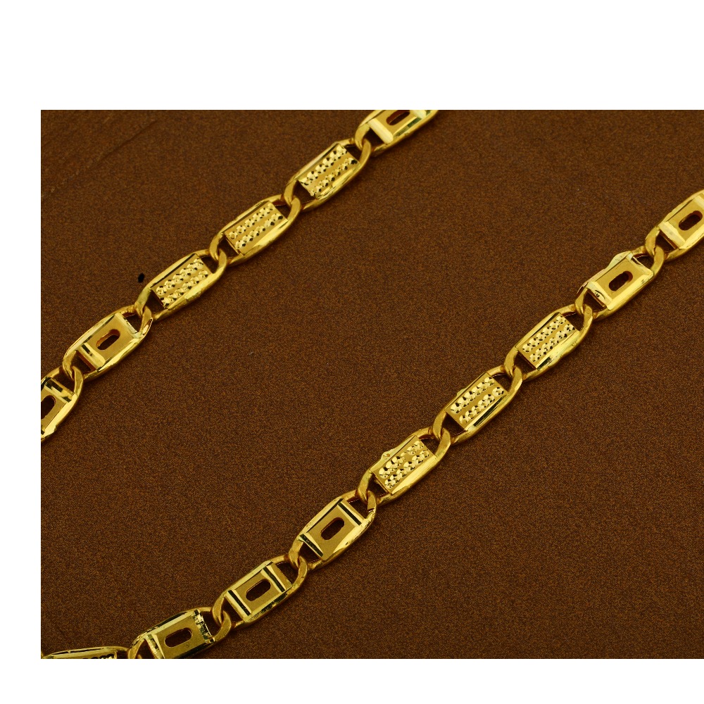 Mens Plain Gold 916 Nawabi Chain-MNC08 - Image 2