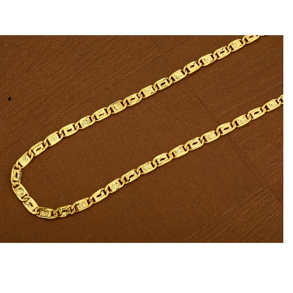 Mens 916 Nawabi Gold Plain Chain-MNC07