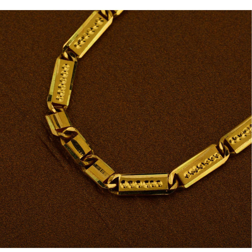 Mens 916 Simple Nawabi Gold Plain CHAIN-MNC04 - Image 3