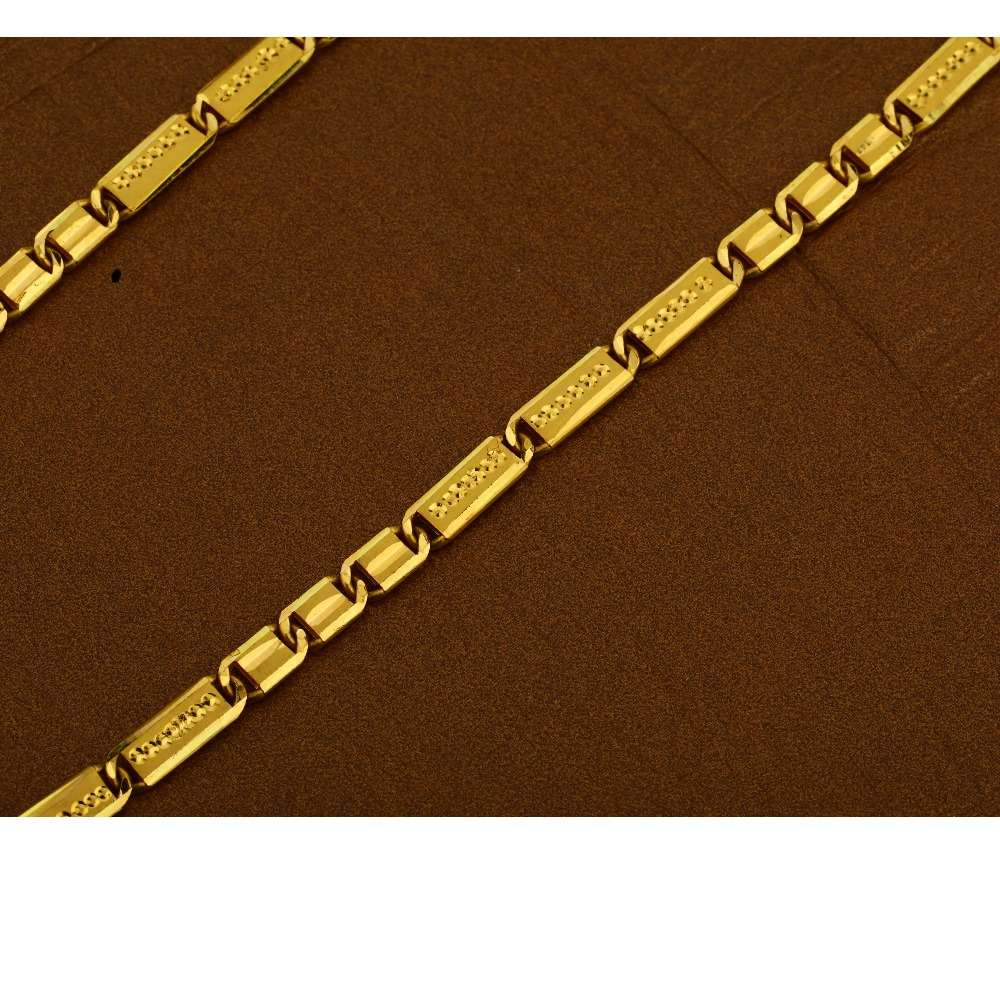 Mens 916 Simple Nawabi Gold Plain CHAIN-MNC04 - Image 2