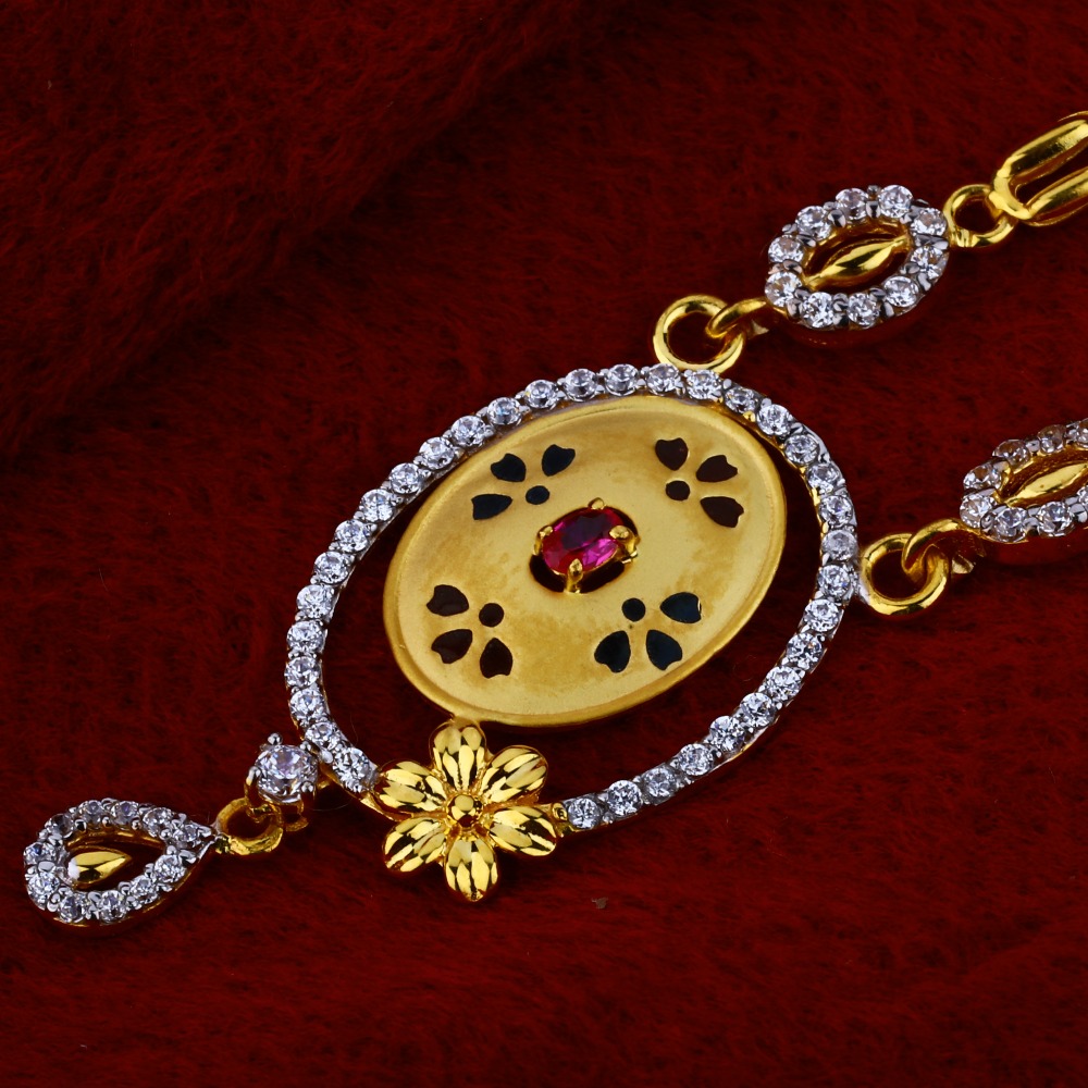 916 Gold Ladies Hallmark Designer Chain Necklace CN20 - Image 3