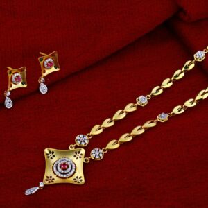 916 Gold Hallmark Fancy  Chain Necklace CN38