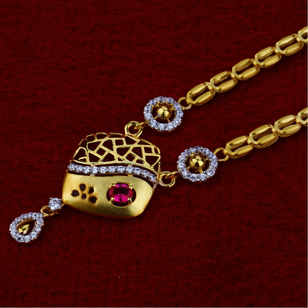 916 Gold Hallmark Exclusive Chain Necklace CN37 - Image 3