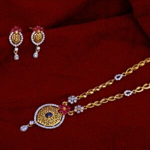 916 Gold  Ladies Fancy Chain Necklace CN46