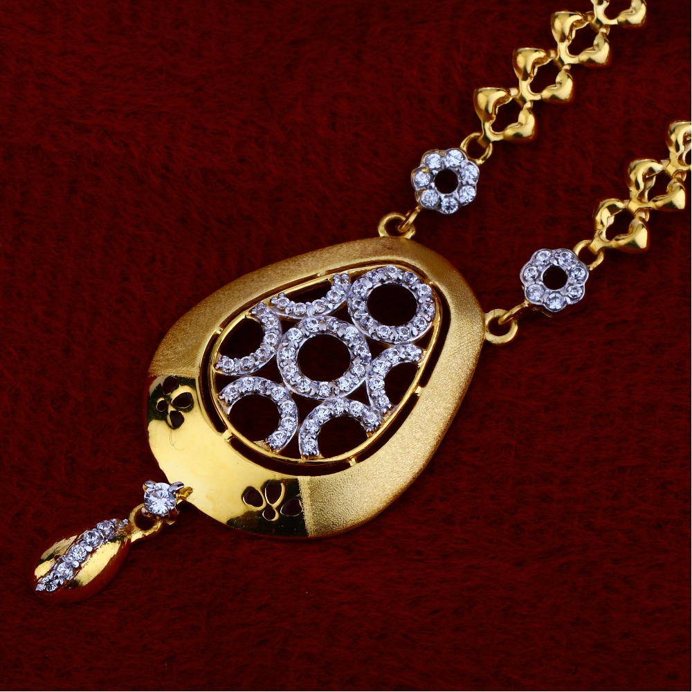 916 Gold Hallmark Stylish Chain Necklace CN68 - Image 2