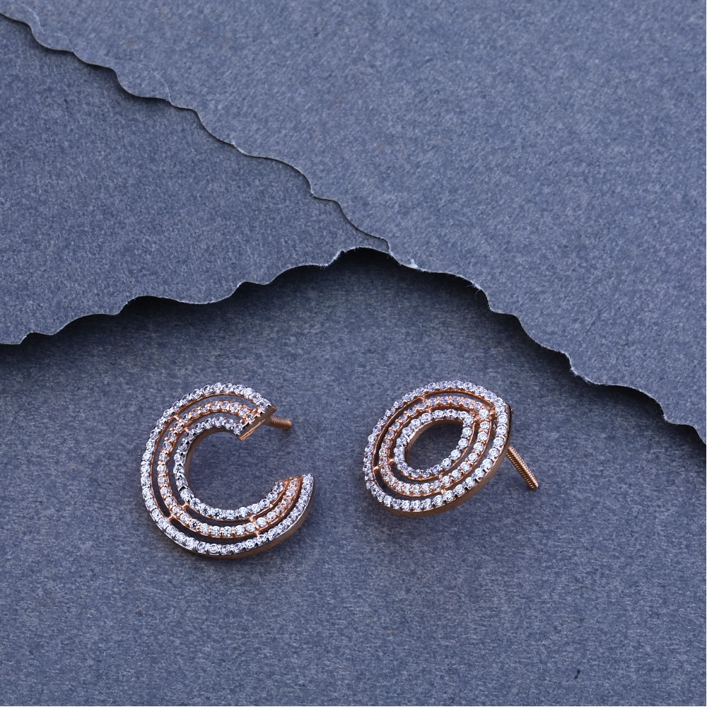 750 Rose Gold Cz  Classic Bali RFB37