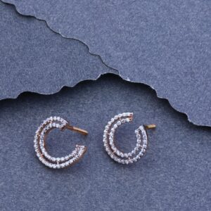 18ct Rose Gold Cz  Designer  Bali  RFB32