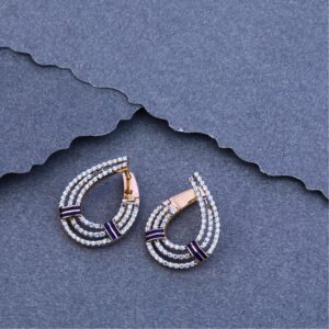 750 Rose Gold  CZ  Fancy  Bali RFB12
