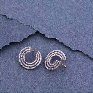 750 Rose Gold  CZ  Bali  RFB08