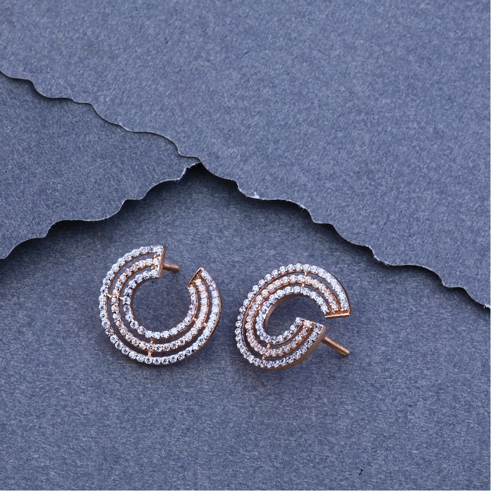 750 Rose Gold  CZ  Bali  RFB08