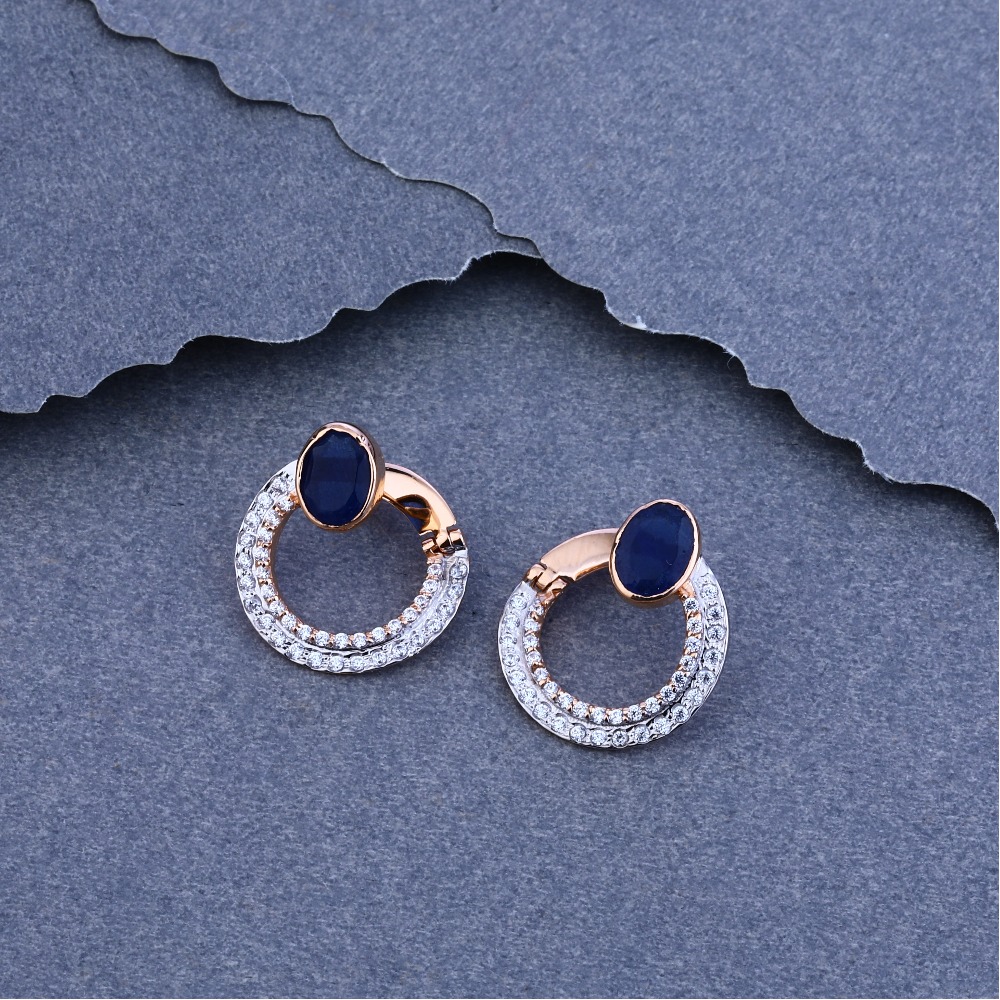 750 Rose Gold  CZ hallmark Bali  RFB07