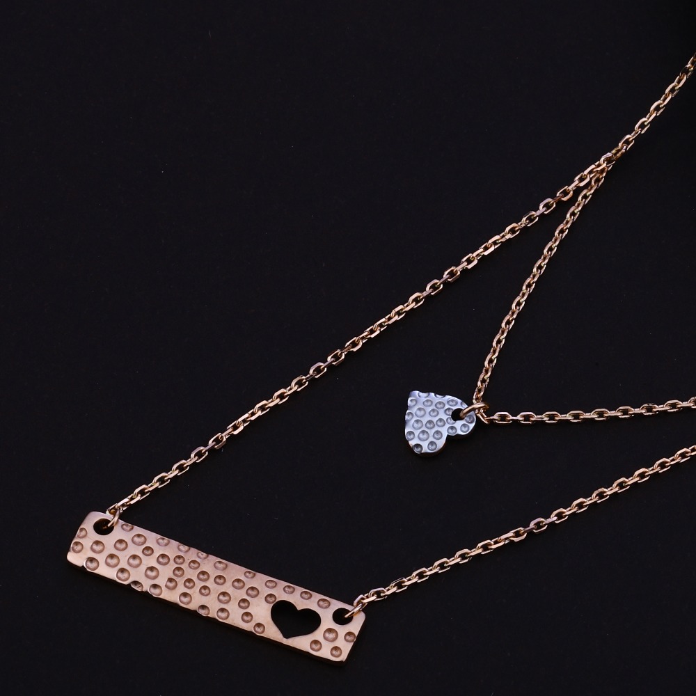 18ct Rose Gold Stylish Necklace RTM37 - Image 2