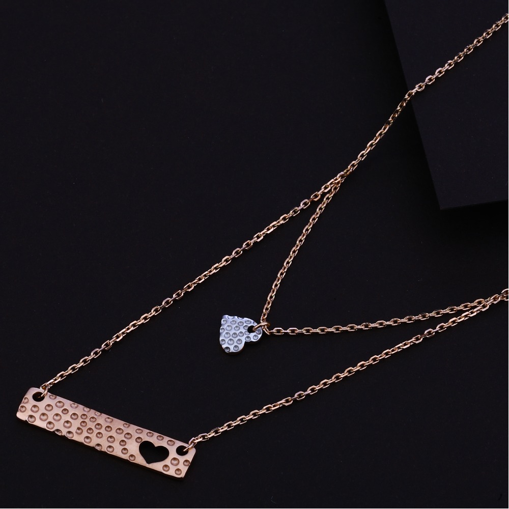 18ct Rose Gold Stylish Necklace  RTM37