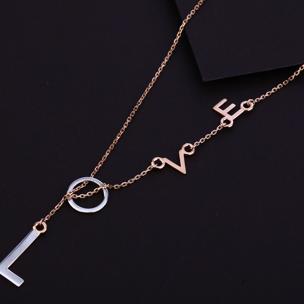750 Hallmark  Rose Gold  loveml  Necklace  RTM14