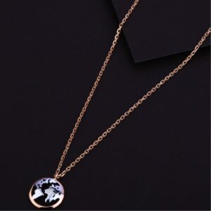 750 Hallmark  Rose Gold  Designer  Necklace  RTM11