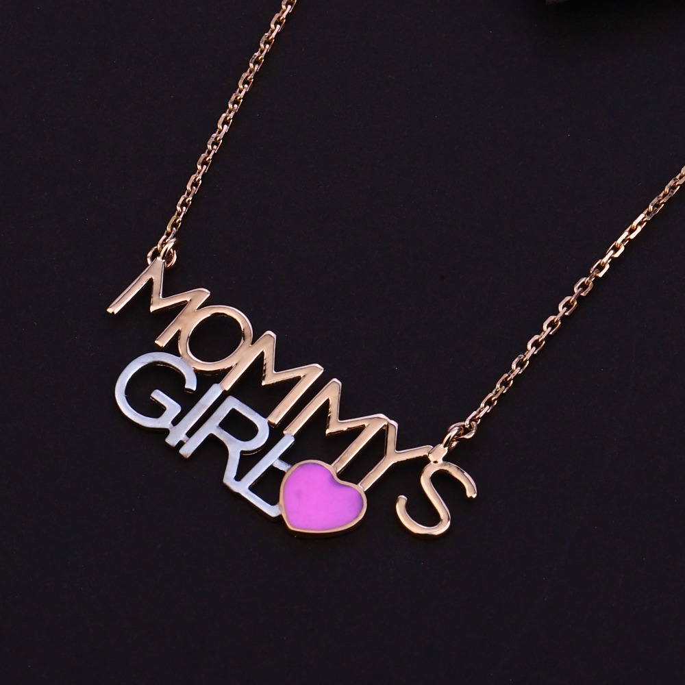 18ct Rose Gold Hallmark Girls Necklace RTM03 - Image 2