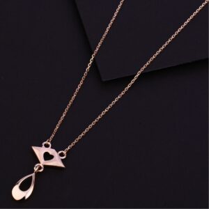18ct Rose Gold Hallmark Stylish  Necklace RTM02