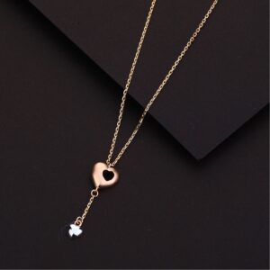 18ct Rose Gold Hallmark Designer  Necklace RTM90