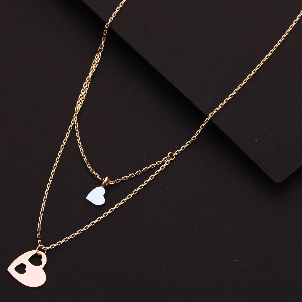 18ct Rose Gold Hallmark Necklace RTM88