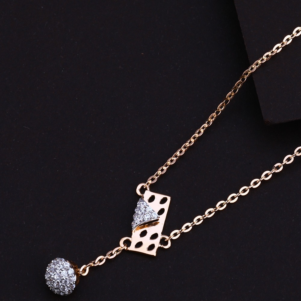 18ct Rose Gold Hallmark Stylis Necklacec RTM60 - Image 2