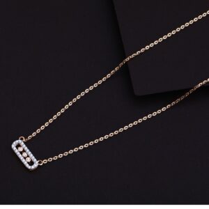 18ct   Rose Gold  Hallmark  Designer  Necklacec
