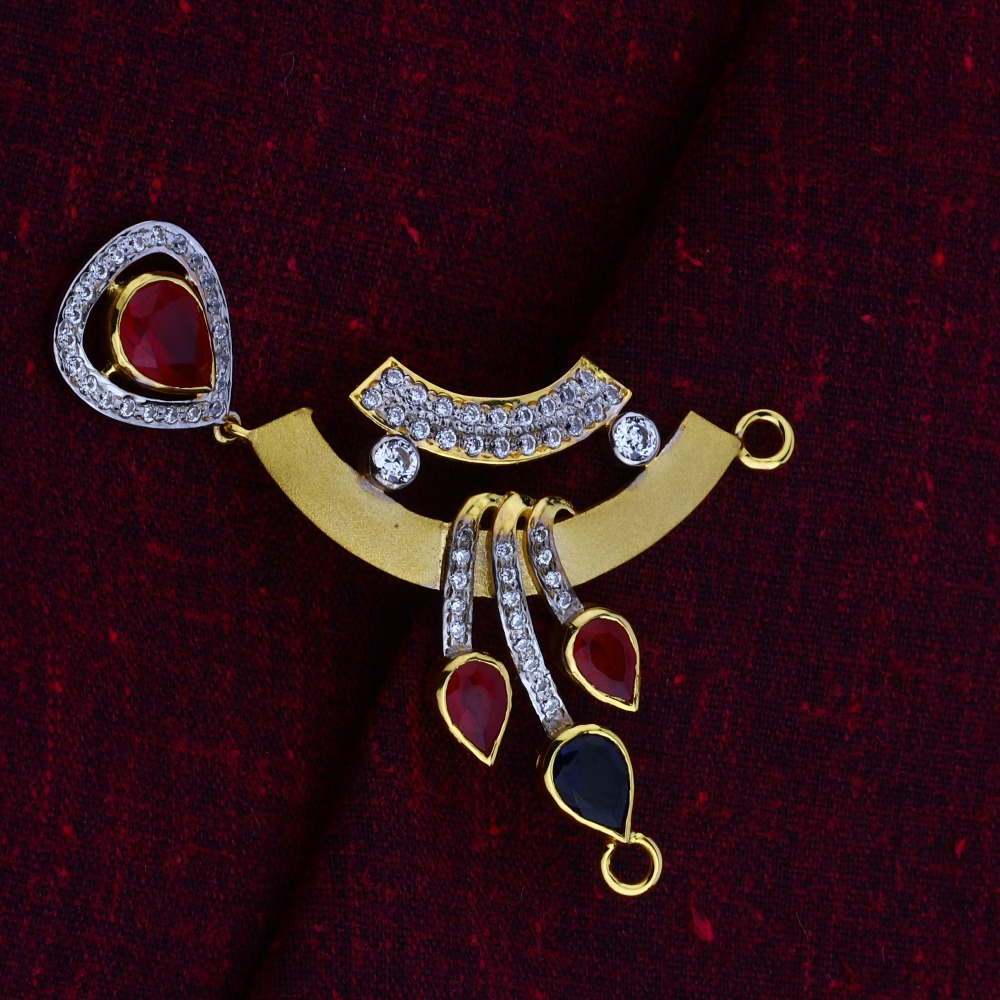 18ct Gold Stylish   Mangalsutra Pendant  MSFP05