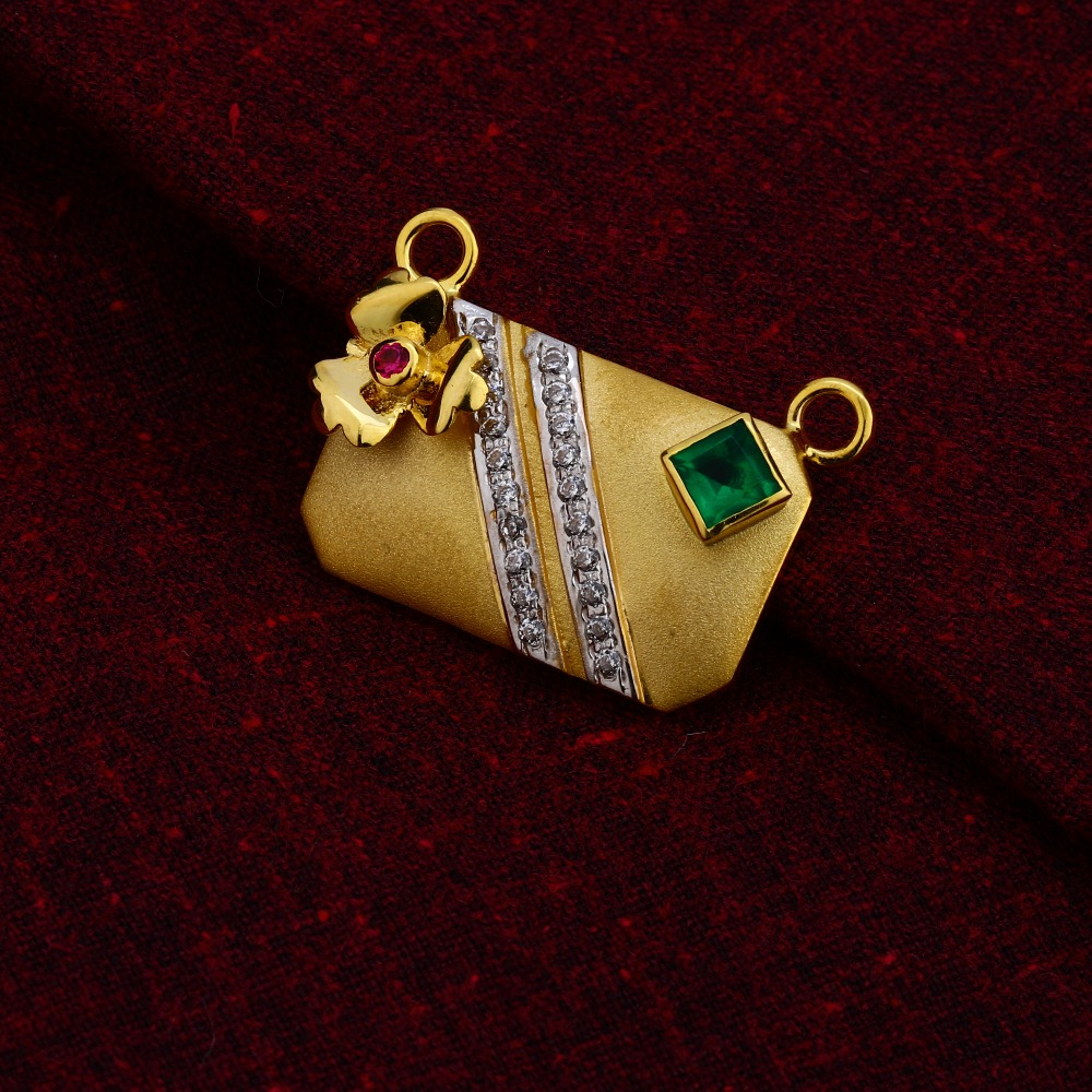750 Gold Hallmark Designer Mangalsutra Pendant MSFP21