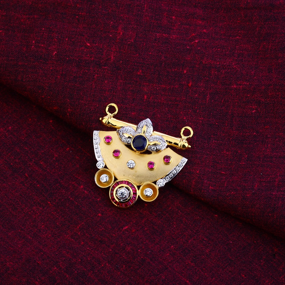 750 Gold  Stylish  Mangalsutra Fancy Pendant MSFP23