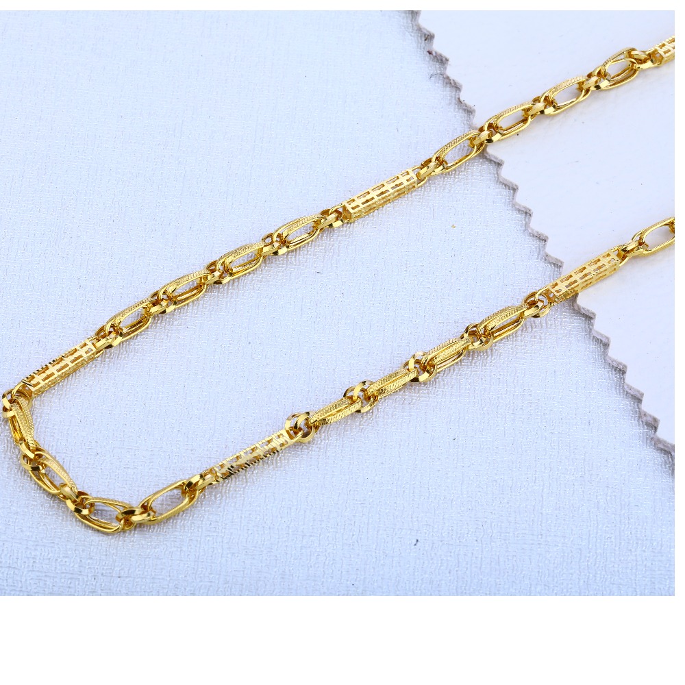22ct Gold Hallmark Stylish  Mens Choco Chain MCH124